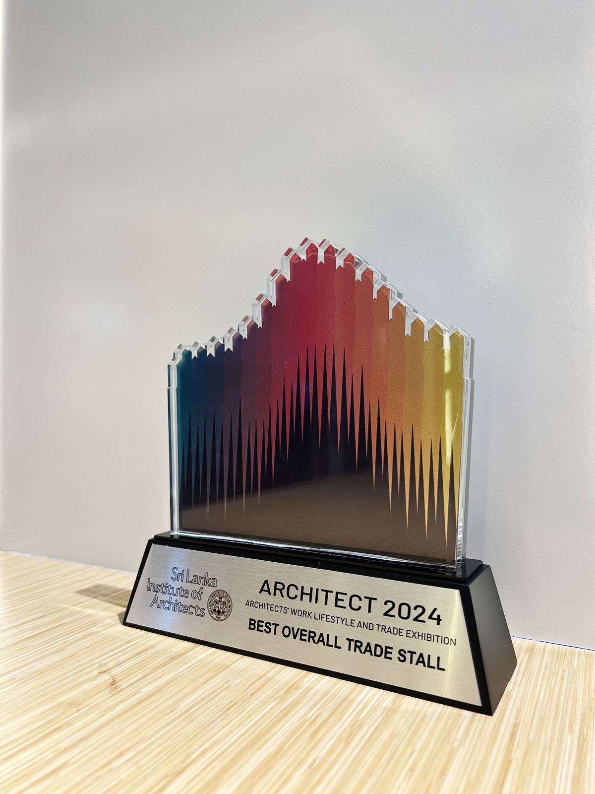 Architect 2024 Best Overall Trade Stall trophy, Sri Lanka Institute of Architects